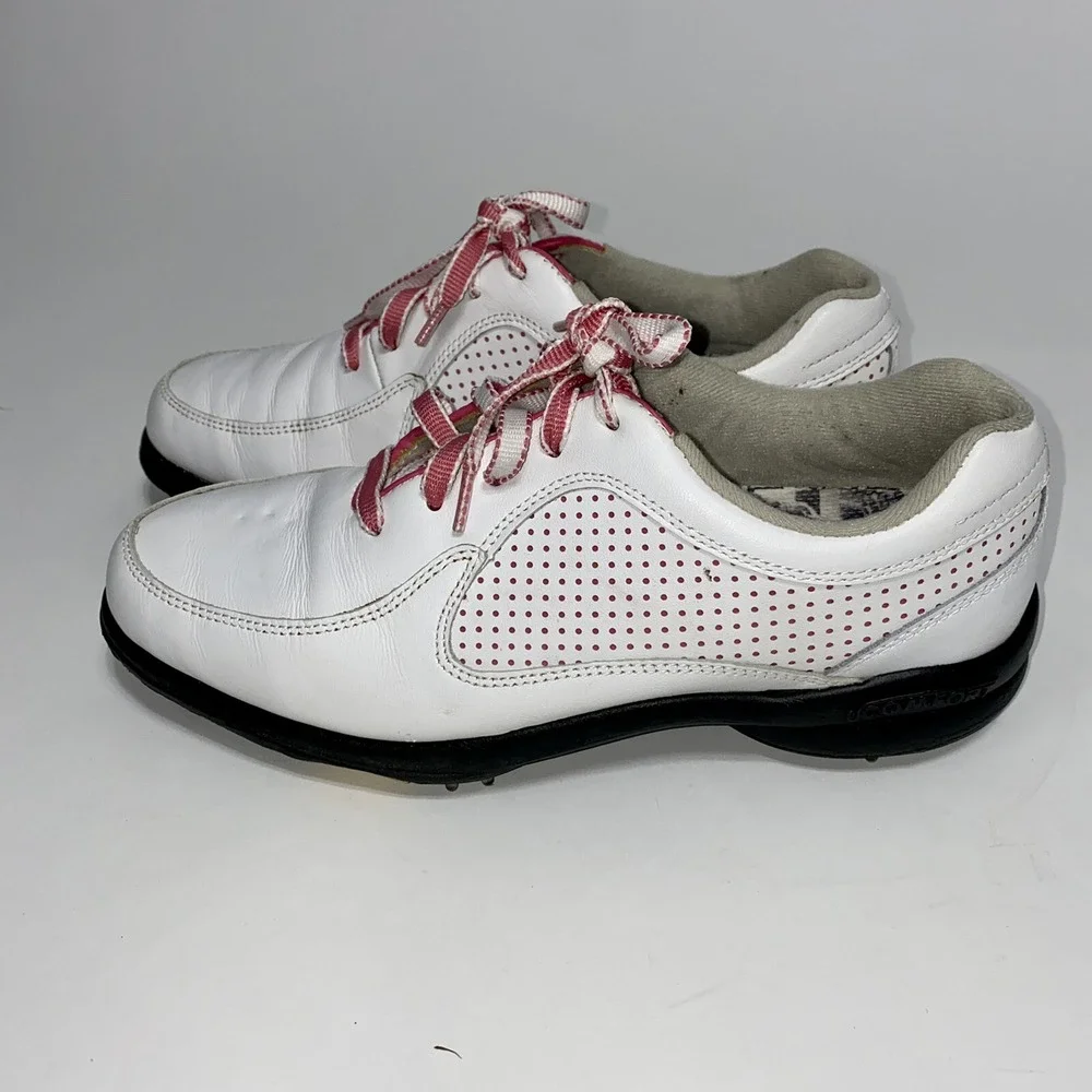 FootJoy Women's eComfort Extra Comfort Golf Shoes White Pink 98629 Size 8 M
